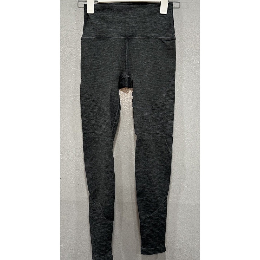 Alphalete Amplify Seamless Glute Leggings Women's Size Small Charcoal Gray Logo